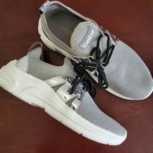 Bebe Sport Grey Leylan Athletic Lace Up Sneakers 8